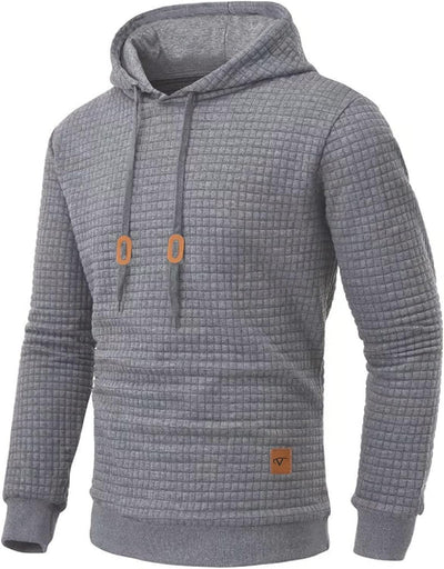 Tansozer Herren Hoodie Basic Sweatshirt Casual Long Sleeve Checked Kapuzenpullover S Hellgrau, S Hel