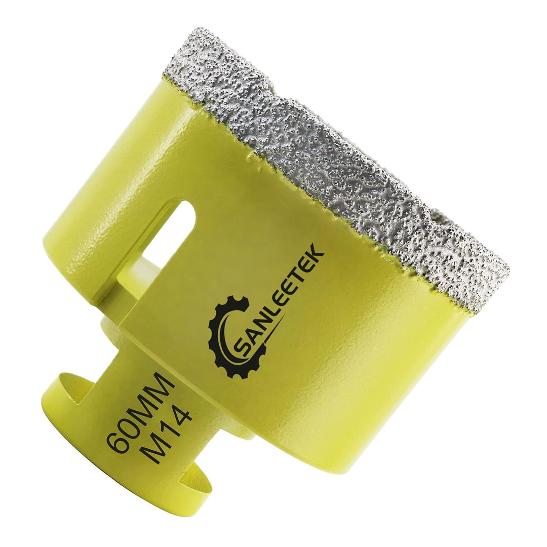 Diamant-Fliesenbohrer 60mm SANLEETEK Vakuumgelötet Diamant-Lochsäge für Keramik Porzellan Marmor Gra