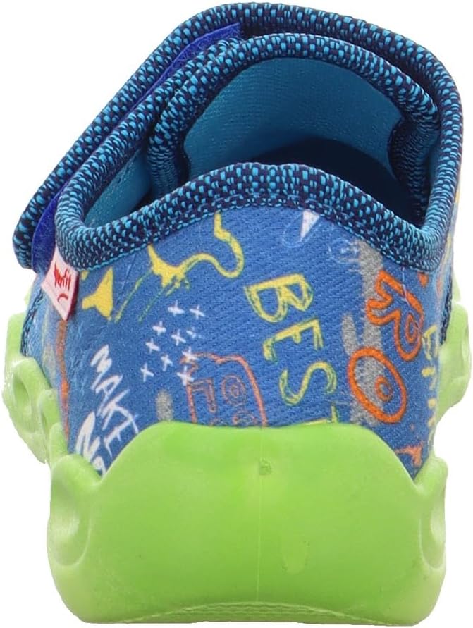Superfit Jungen Bubble Hausschuh 23 EU Weit Blau 8000, 23 EU Weit Blau 8000