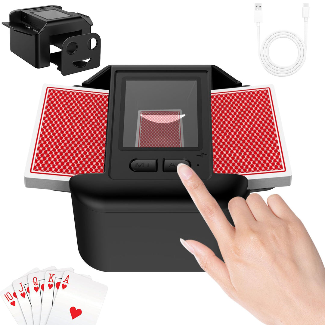 M1L Wiederaufladbar Automatischer Kartenmischer 1-2 Deck, Geräuscharm Elektrische Shuffling-Maschine