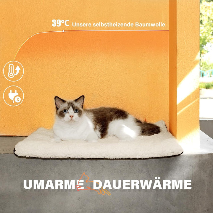 Mora Pets Selbstheizende Katzendecke Selbstwärmend Decke Katze, Heizdecke für Katze Ohne Strom, Wärm