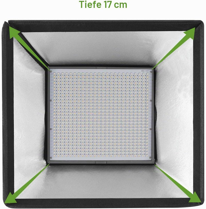 GVM Softbox mit Gitterdiffusor für GVM LED 50RS 672S MB832 520LS 520S 1200D Serie LED Videoleuchte,