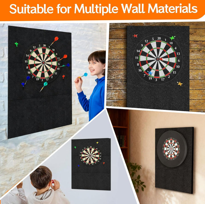 Dart Wandschutz Dartscheibe Schutzring, Selbstklebend Filz Gespleisst Dartboard Rückseite Dartscheib