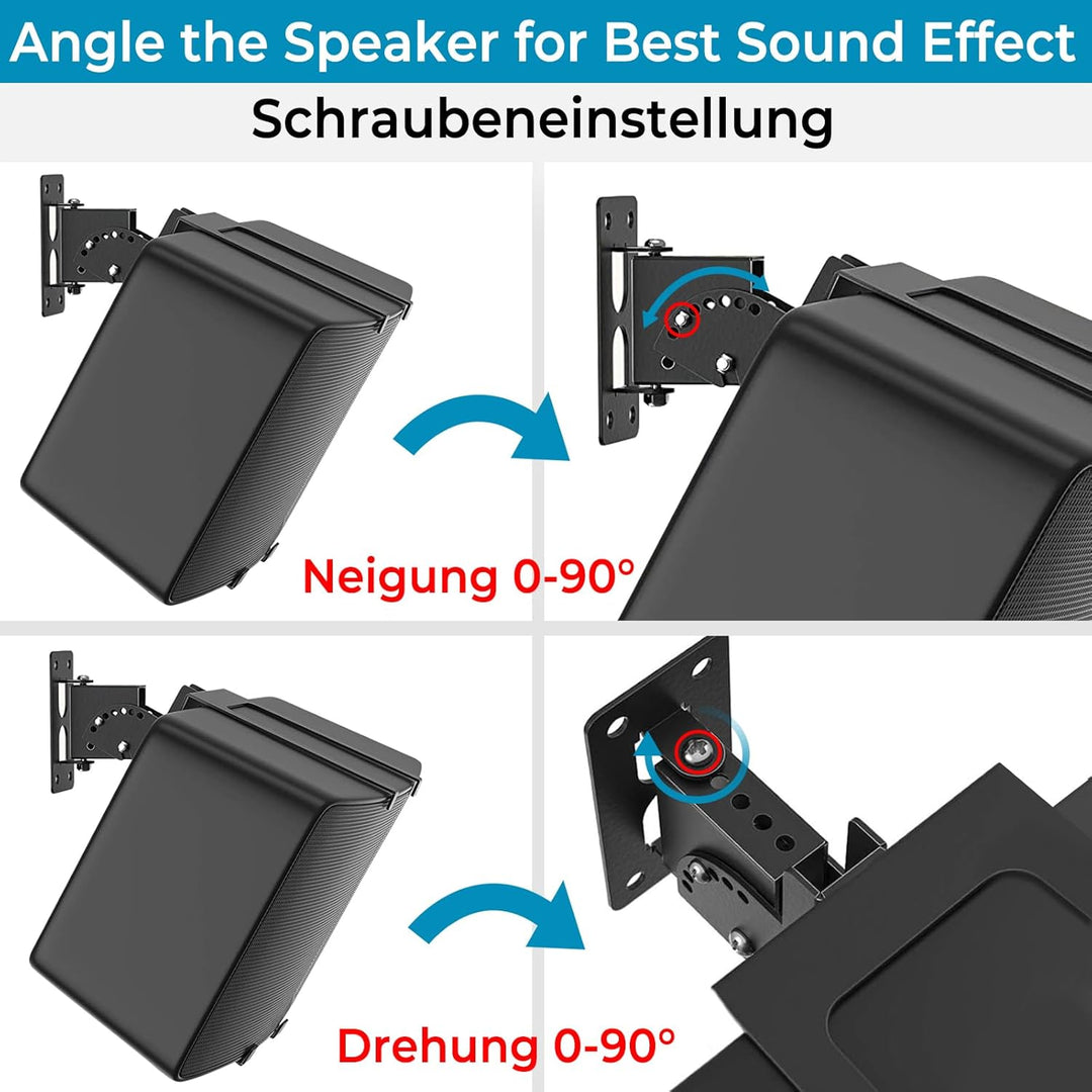 Dinghosen Wandhalterung kompatibel mit Sonos Play 5 Gen 2 Schwenk- und Neigungseinstellungen, Halter