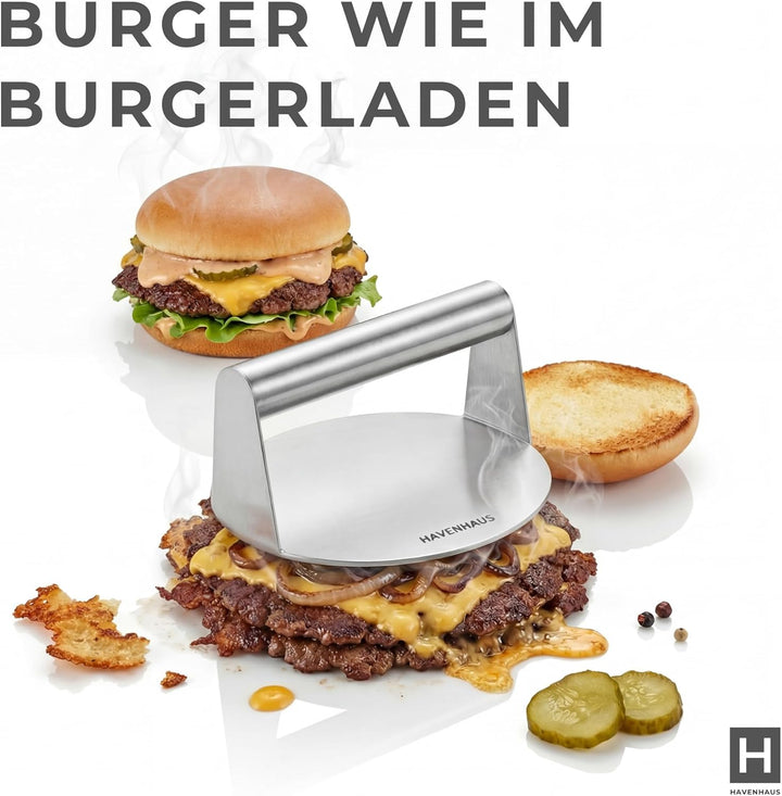 Patty Presse aus Edelstahl – Formring zur Portionierung von Fleisch – wiederverwendbares Küchenzubeh