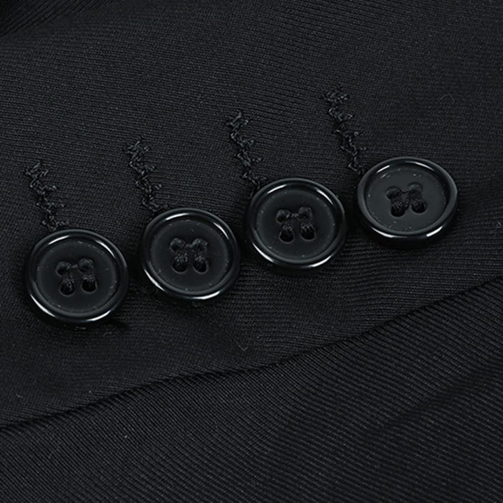 Allthemen Sakko Herren Slim Fit Anzugjacke EIN Knopf Sakko für Business M Schwarz, M Schwarz