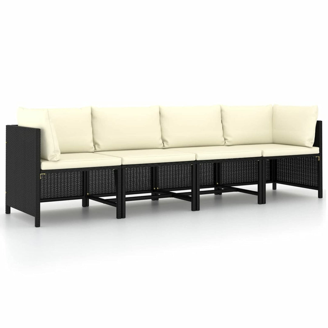 Festnight Balkonmöbel für Keiner Balkon Lounge Kein Rattan Gartensofa 4 Sitzer Sofa Outdoor Gartenlo