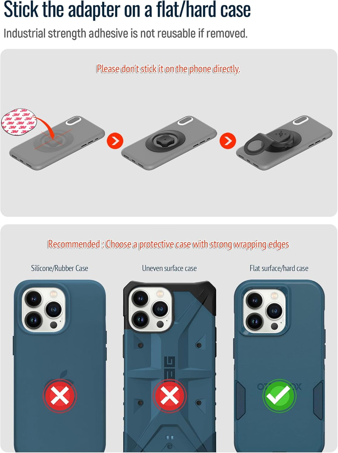 sincetop Handyhalterung Fahrrad,Mountainbike-Vorbau Handyhalter,Universelle Aluminium Stengel Lenker