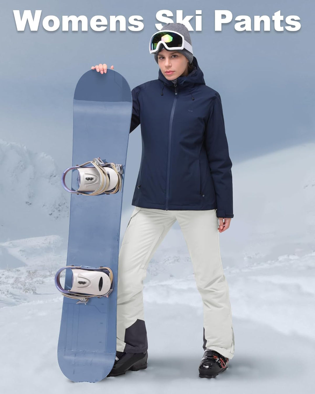 33,000ft Damen Skihose Outdoorhose Wasserdicht Winddichte Softshellhose Warme Gefütterte Thermohose