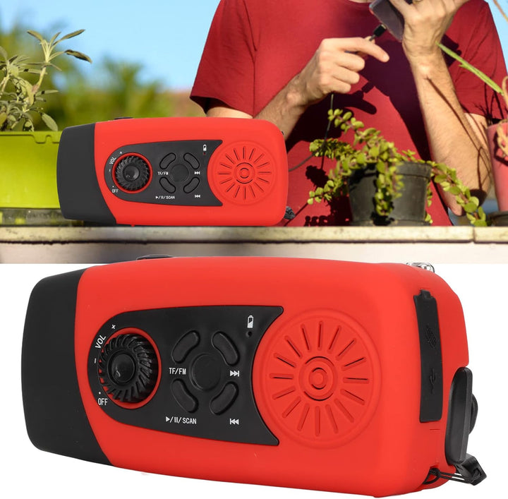 Solar Crank Notio -Radio mit 3000mAh, NOAA -Warnungen, IP68 Water Proof Radio mit SOS Taschenlampe,