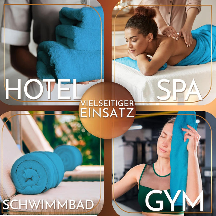 NatureMark 2er Pack SAUNATÜCHER Premium Qualität 80x200cm SAUNATUCH Sauna-Handtuch 100% Baumwolle Fa