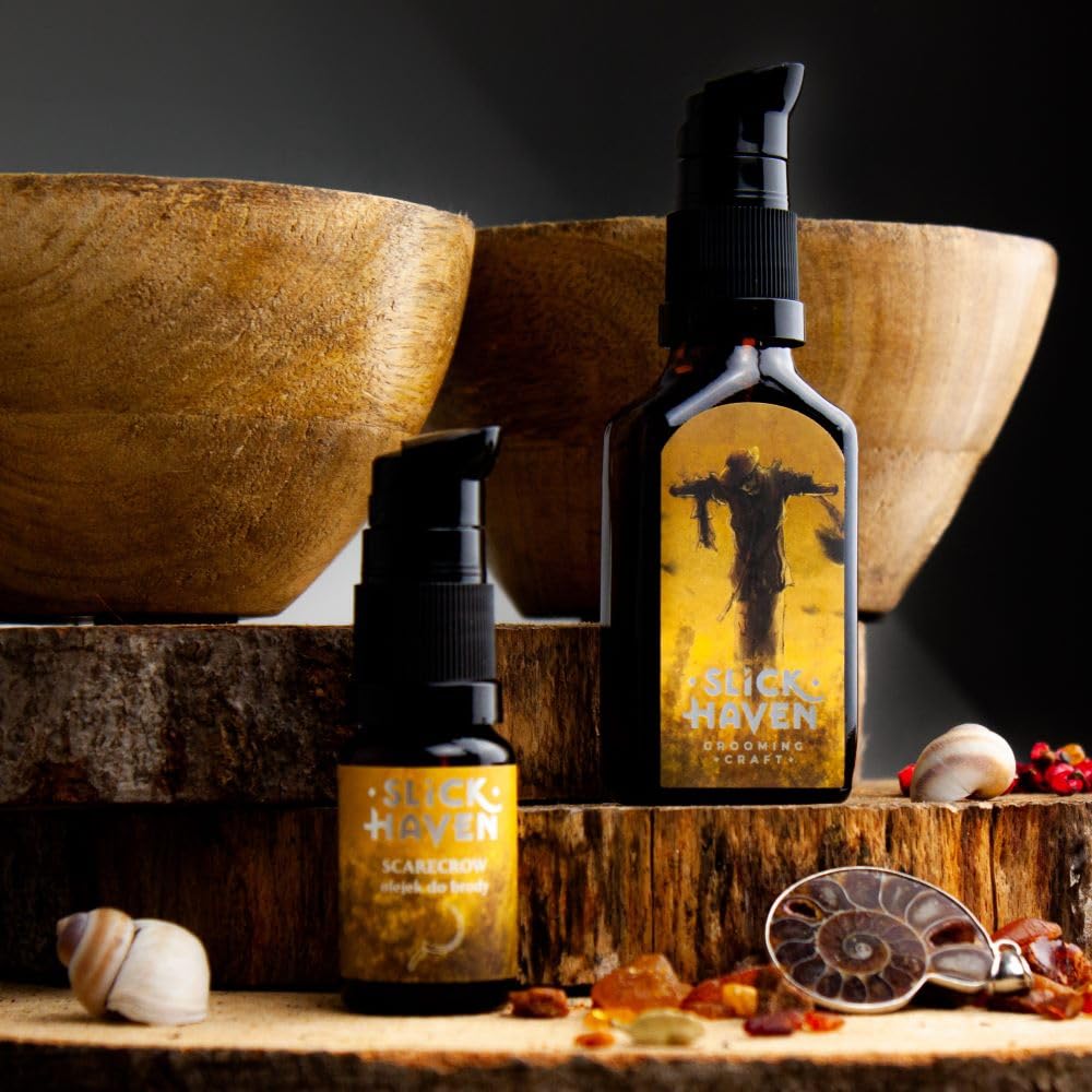 Scarecrow Bartöl 10ml / 30ml – grüner, würziger Duft – Handgefertigte Qualität – Kräftigend, regener