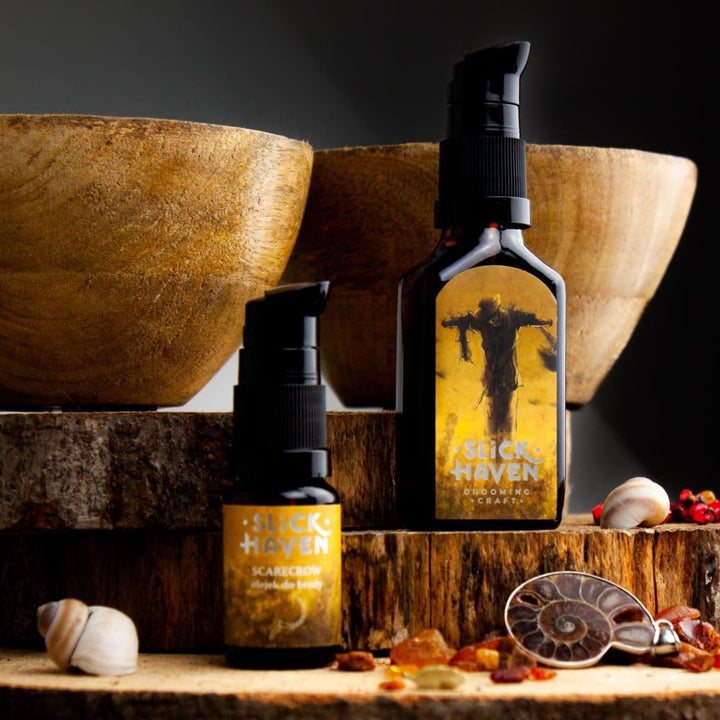 Scarecrow Bartöl 10ml / 30ml – grüner, würziger Duft – Handgefertigte Qualität – Kräftigend, regener