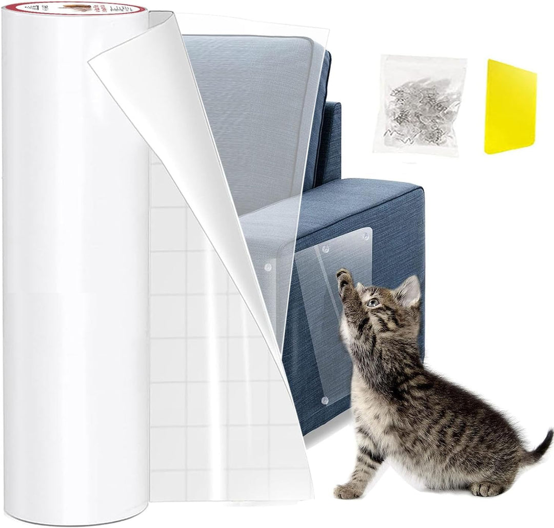 CHUANGSEED Kratzschutz Katze Tape 5m x 30cm, Anti Kratz Folie Selbstklebend Flexibler Schnitt für Fi
