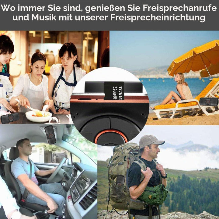 Car Handsfree Bluetooth Kit 2 Telefone gleichzeitig verbunden, Lange Lebensdauer der Batterie Car Vi