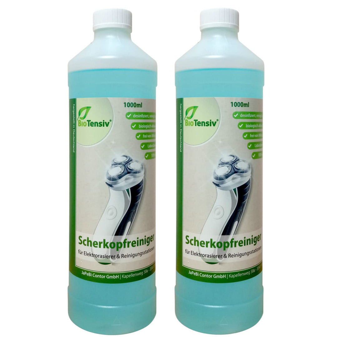 2 L Scherkopfreiniger BioTensiv für Station Braun Series 7 799cc-6 Rasierer 1 l (2er Pack), 1 l (2er
