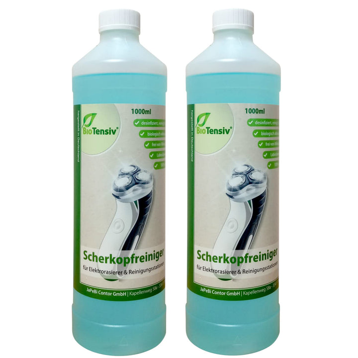 2 L Scherkopfreiniger BioTensiv für Station Braun Series 7 799cc-6 Rasierer 1 l (2er Pack), 1 l (2er