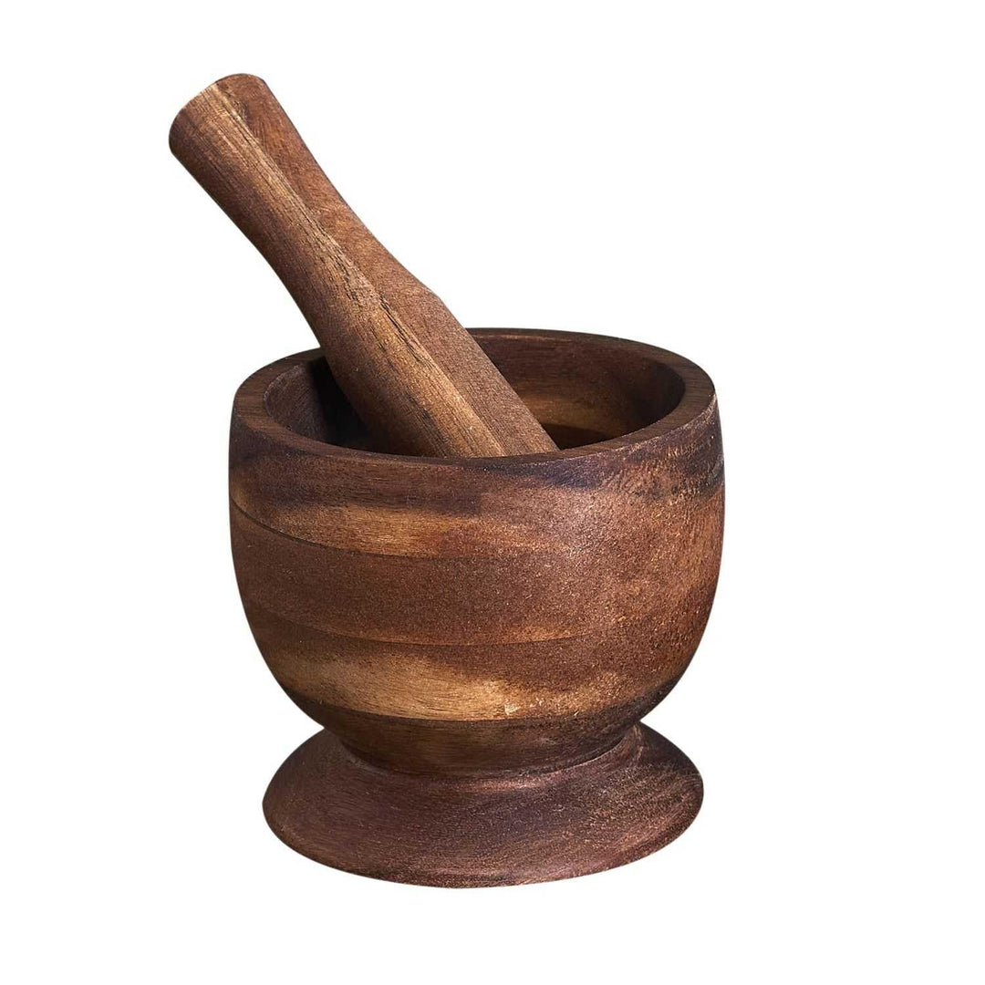 HOME DECO FACTORY Mörser und Stössel aus Akazie, 12 cm