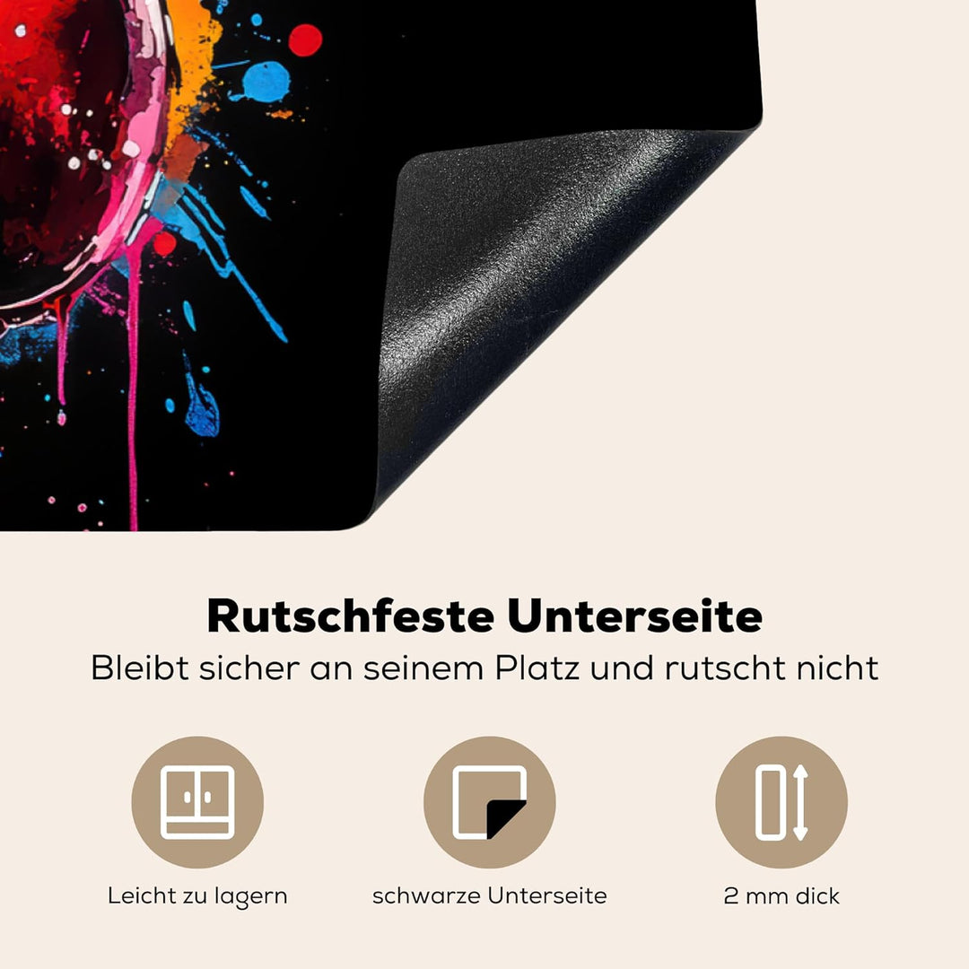 Herdabdeckplatte 90x52 cm Einteilig Ceranfeld Abdeckplatte Küche Deko Ceranfeldabdeckung Herdabdecku