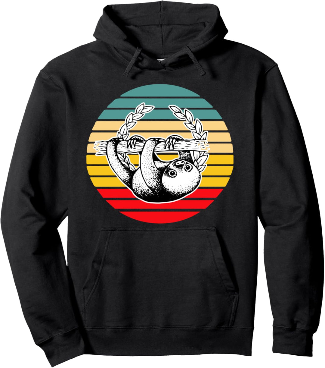 Faultier Retro Vintage Style Pullover Hoodie
