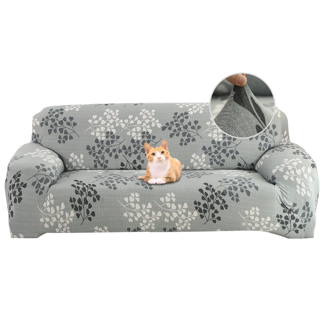 Jaotto Sofabezug 4 Sitzer Elastischer Stretch Spandex Sofa Überwürfe Sofahusse Antirutsch Waschbar S