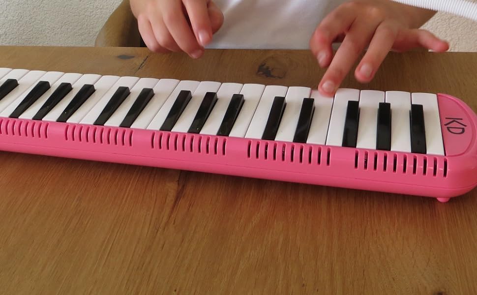 keepdrum Melodica Pink 37 Tasten mit Tasche