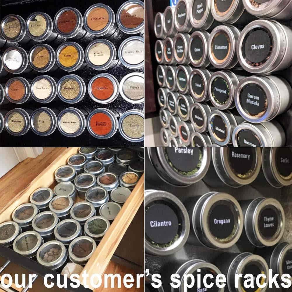 Gewürzdosen aus Edelstahl, magnetische Gewürzdosen, magnetische Gewürzdosen am Kühlschrank (6 Stück,