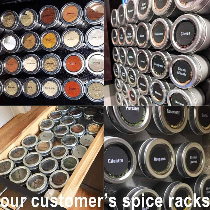 Gewürzdosen aus Edelstahl, magnetische Gewürzdosen, magnetische Gewürzdosen am Kühlschrank (6 Stück,
