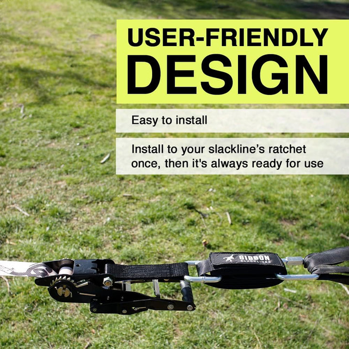 Gibbon Slacklines Slow Release Trickline Equipment, perfekte Lösung für ein sicheres und materialsch