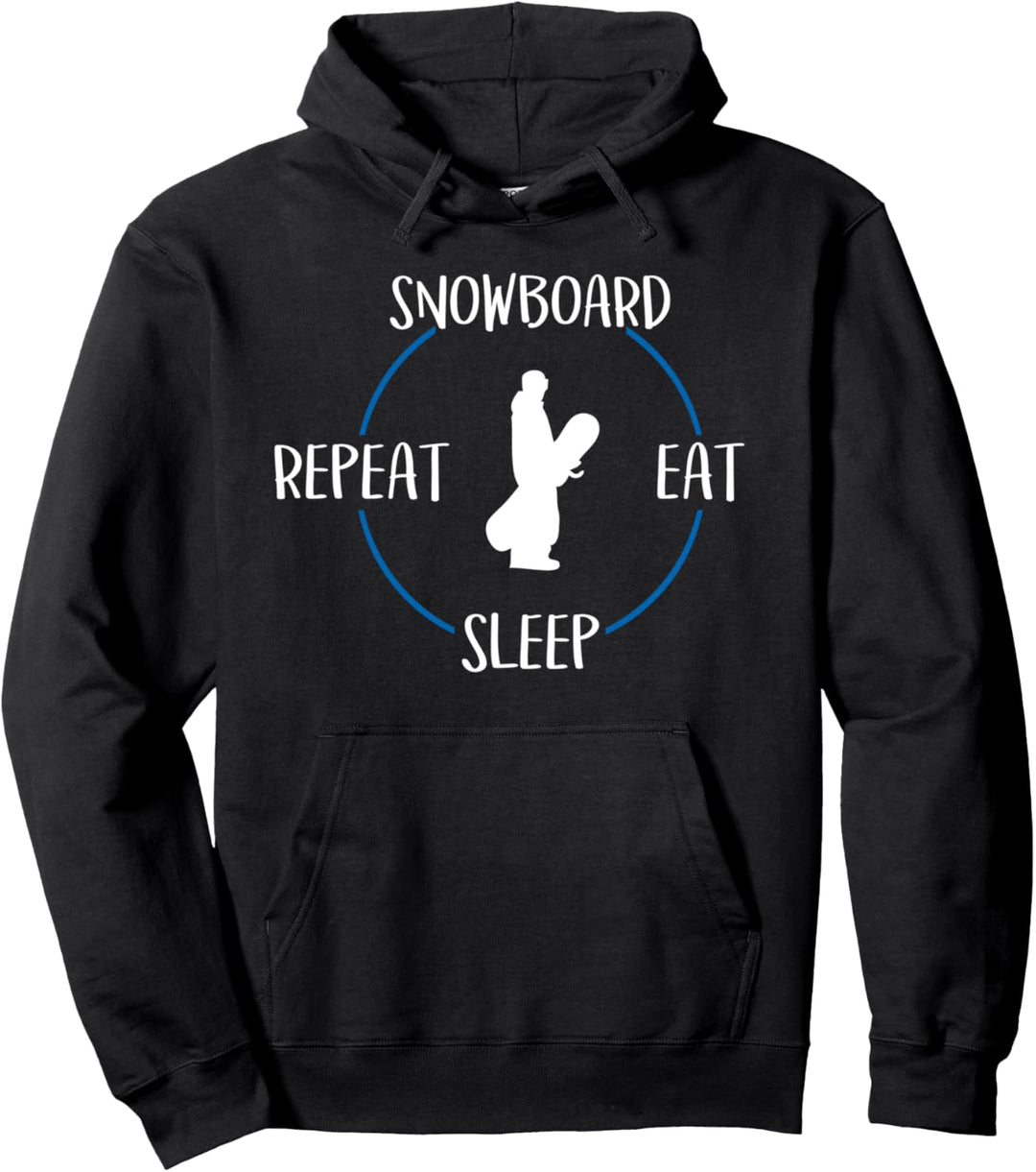 Snowboard Eat Sleep Repeat Geschenk Für Snowboarder Pullover Hoodie