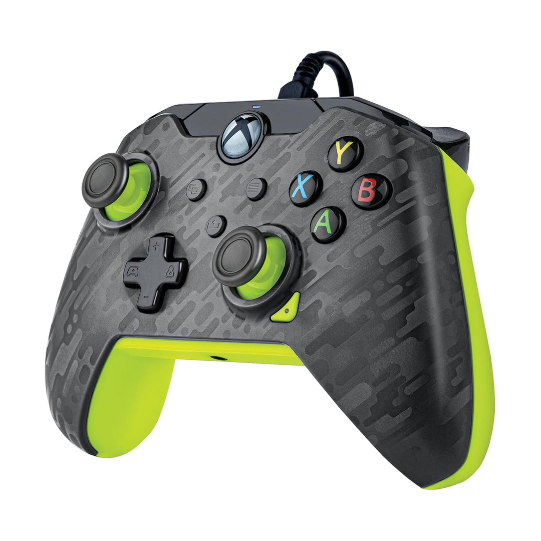 PDP Kabelgebundener Videospielcontroller Electric Carbon für Xbox Series X|S, Gamepad, Xbox One, off