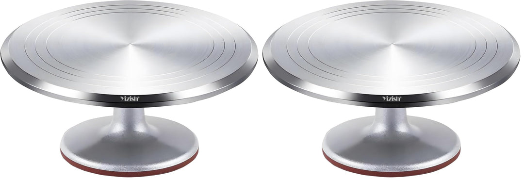 Yizish Tortenplatte Drehbar Aluminiumlegierung, 12-Zoll-Tortenständer Kuchen Drehteller zum Backen,