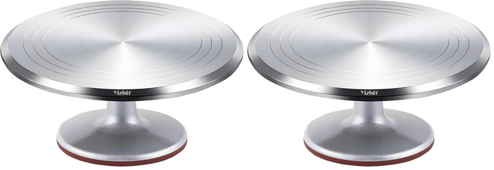 Yizish Tortenplatte Drehbar Aluminiumlegierung, 12-Zoll-Tortenständer Kuchen Drehteller zum Backen,