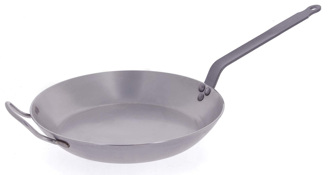 de Buyer - Bratpfanne CARBONE PLUS aus Eisenstahl - mit Gegengriff - 40 cm - 5110.40, Silber Durchme