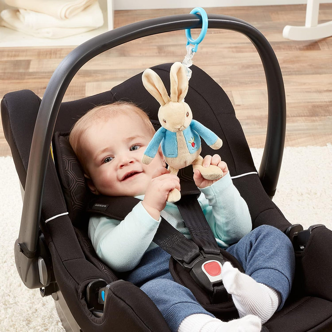 Rainbow Designs PO1451 Beatrix Potter Peter Rabbit Jiggle Attachable Soft Toy - Unisex Pram Toy for