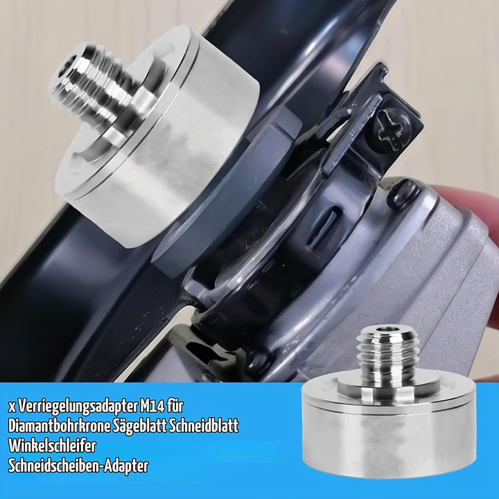 X-LOCK-Adapter auf M14-Gewinde, M14 XLock Adapter für Winkelschleifer Schneidklinge, Kern Dirll Bit