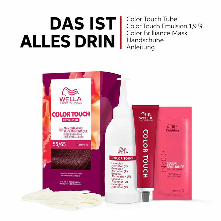 Wella Professionals Color Touch demi-permanente Haarfarbe ohne Ammoniak – Haarfärbemittel mit bis zu