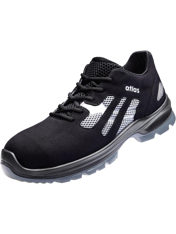 Atlas Flash 2005 | ESD S1P Arbeits-ind Sicherheitsschuhe 40 EU Schwarz Rot, 40 EU Schwarz Rot