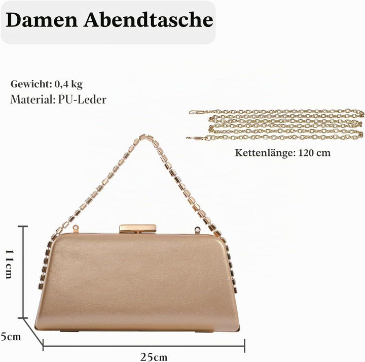 CORIOS Strass Abendtasche für Damen Brauttasche Shiny Diamant Clutch Tasche Klein Tasche Elegante Ke