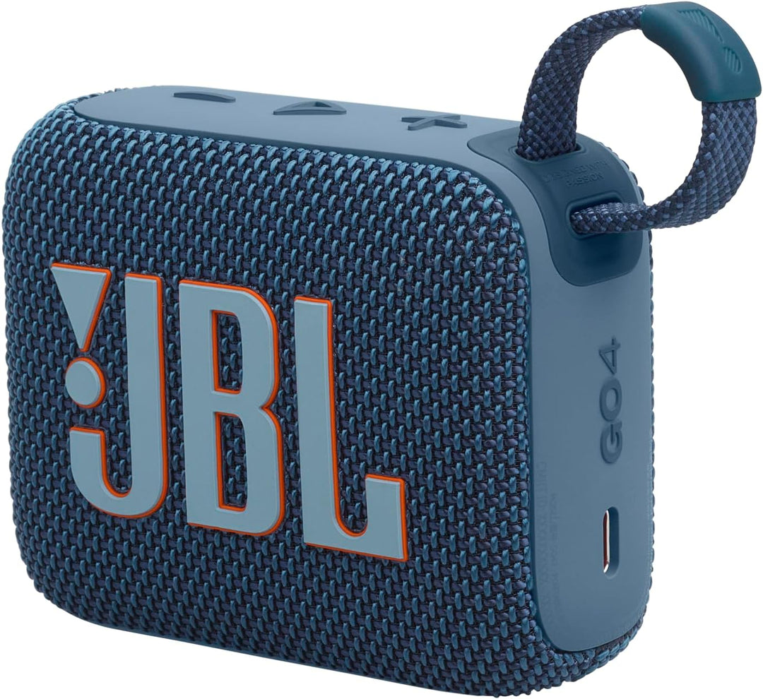 JBL Go 4 in Blau – Tragbare Bluetooth-Lautsprecher-Box Pro Sound, tiefem Bass und Playtime-Boost-Fun