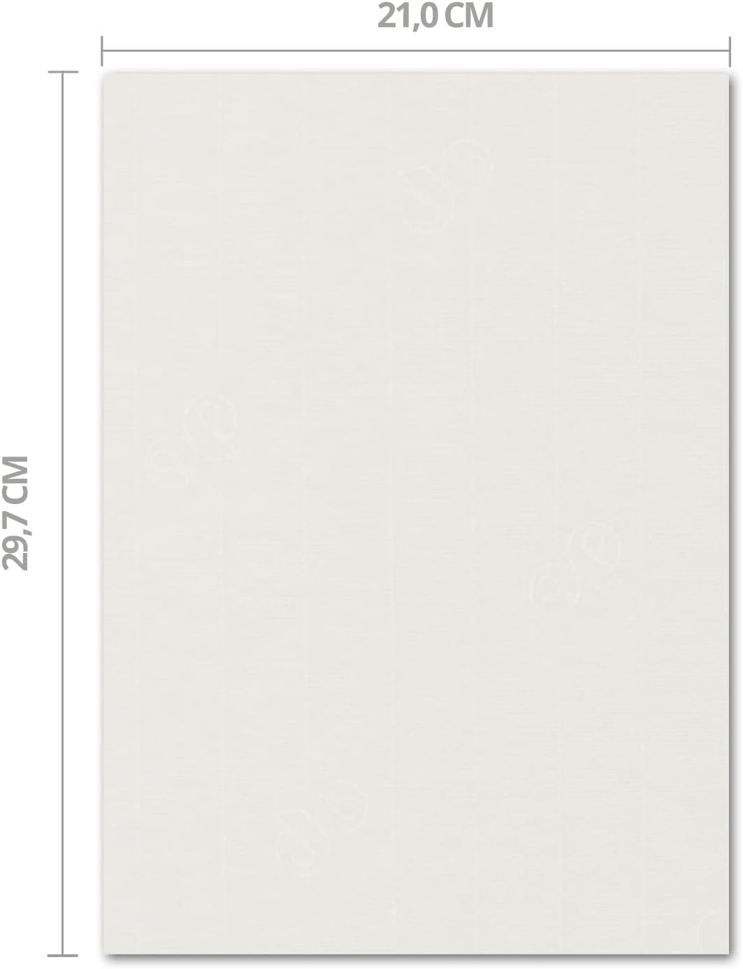 ARTOZ 100x Briefpapier - Ivory-Elfenbein DIN A4 297 x 210 mm - Edle Egoutteur-Rippung - Hochwertiges