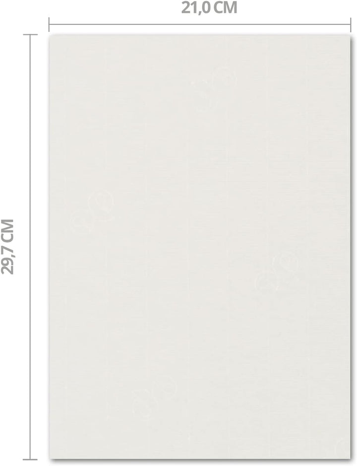 ARTOZ 100x Briefpapier - Ivory-Elfenbein DIN A4 297 x 210 mm - Edle Egoutteur-Rippung - Hochwertiges