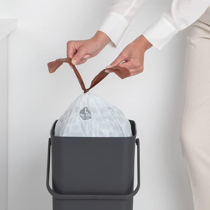 Brabantia Recyclingeimer Sort & GO 40 L Grau Grey 40 Liter Mülleimer, Grey 40 Liter Mülleimer