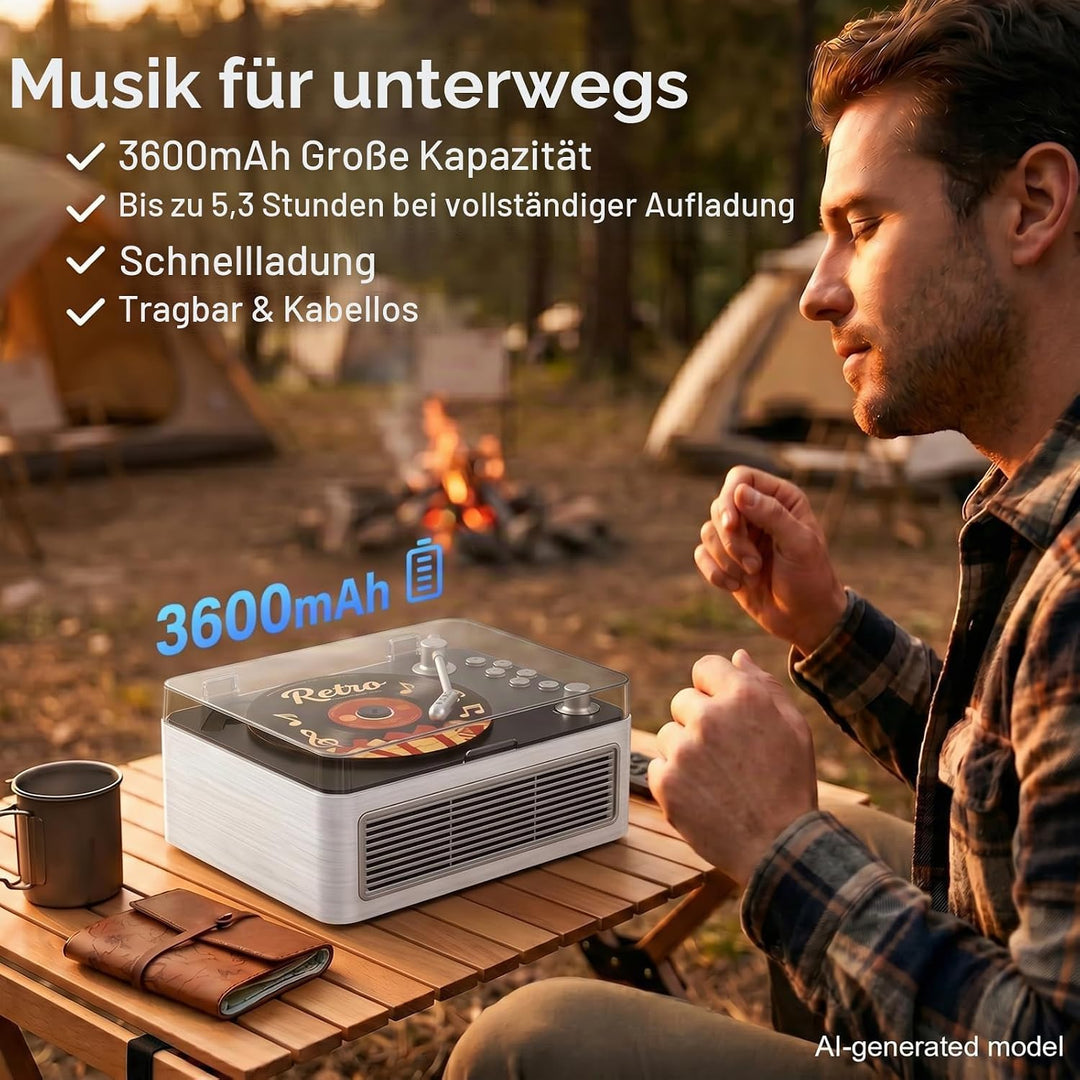 Gueray Tragbarer CD Player Bluetooth CD-Player mit Lautsprecher &amp; Radio &amp; Fernbedienung Unterstützt