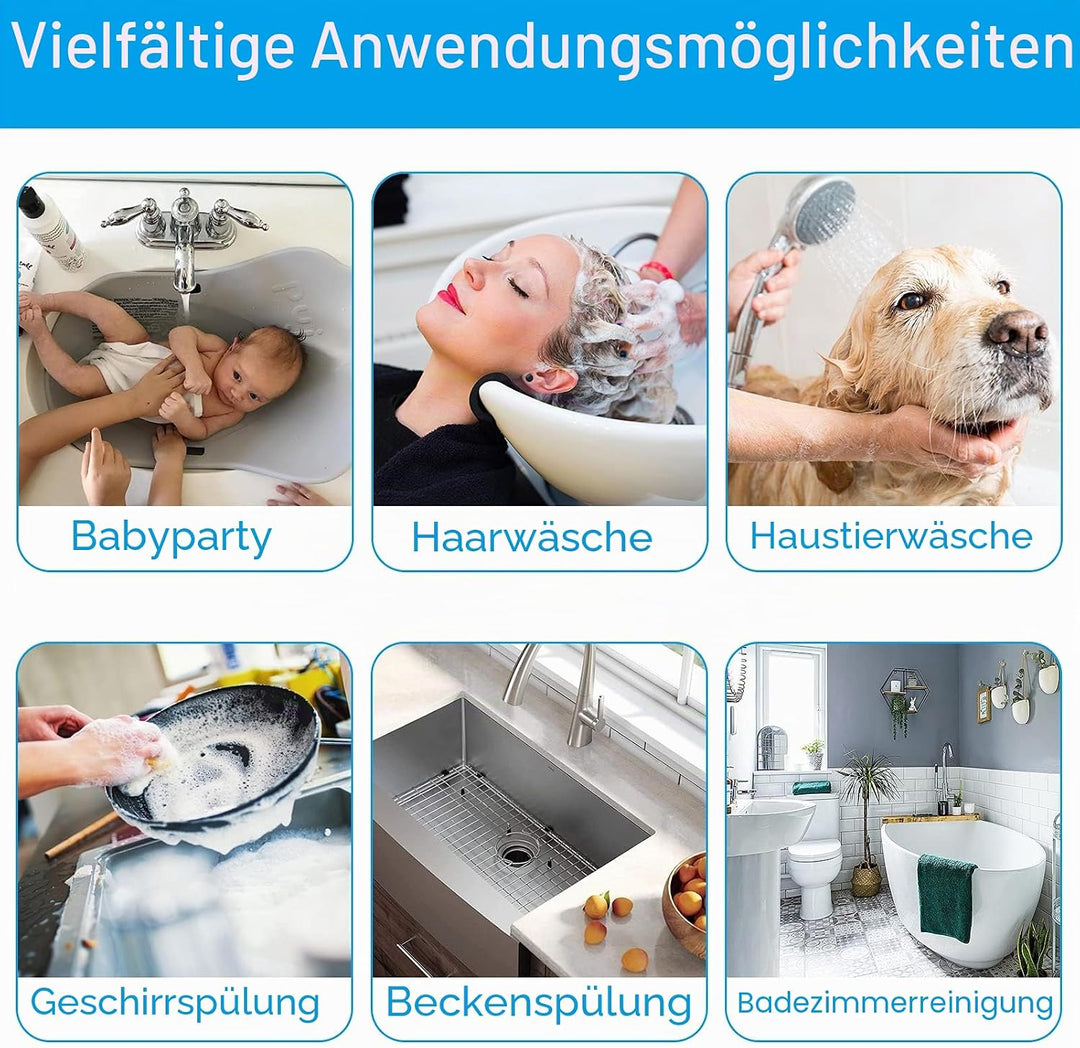 Set Waschbecken Duschkopf, Roscid 3 Modus Handbrause Wassersparend Extern mit 2.5M Schlauch mit 3 Ad