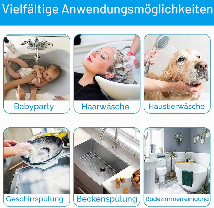 Set Waschbecken Duschkopf, Roscid 3 Modus Handbrause Wassersparend Extern mit 2.5M Schlauch mit 3 Ad