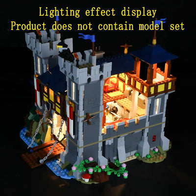 GEAMENT LED Licht-Set Kompatibel mit Lego Mittelalterliche Burg Konstruktionsspielzeug (Medieval Cas