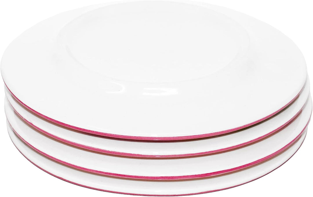 Lashuma Frühstücksteller 4er Set, flache Kuchenteller bunt Mohnblume, Keramikteller rund 15 cm Ø 15