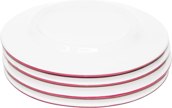 Lashuma Frühstücksteller 4er Set, flache Kuchenteller bunt Mohnblume, Keramikteller rund 15 cm Ø 15