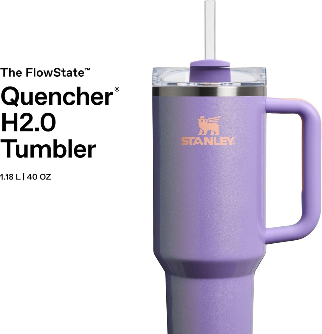 Stanley 1913 Quencher H2.0 Flowstate Trinkflasche Mit Strohhalm - Thermobecher Kühlt 11 Stunden - 48